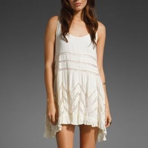 Free People Voile and Lace Trapeze Slip Tea Combo
